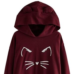 Cute cat hoodie with ears